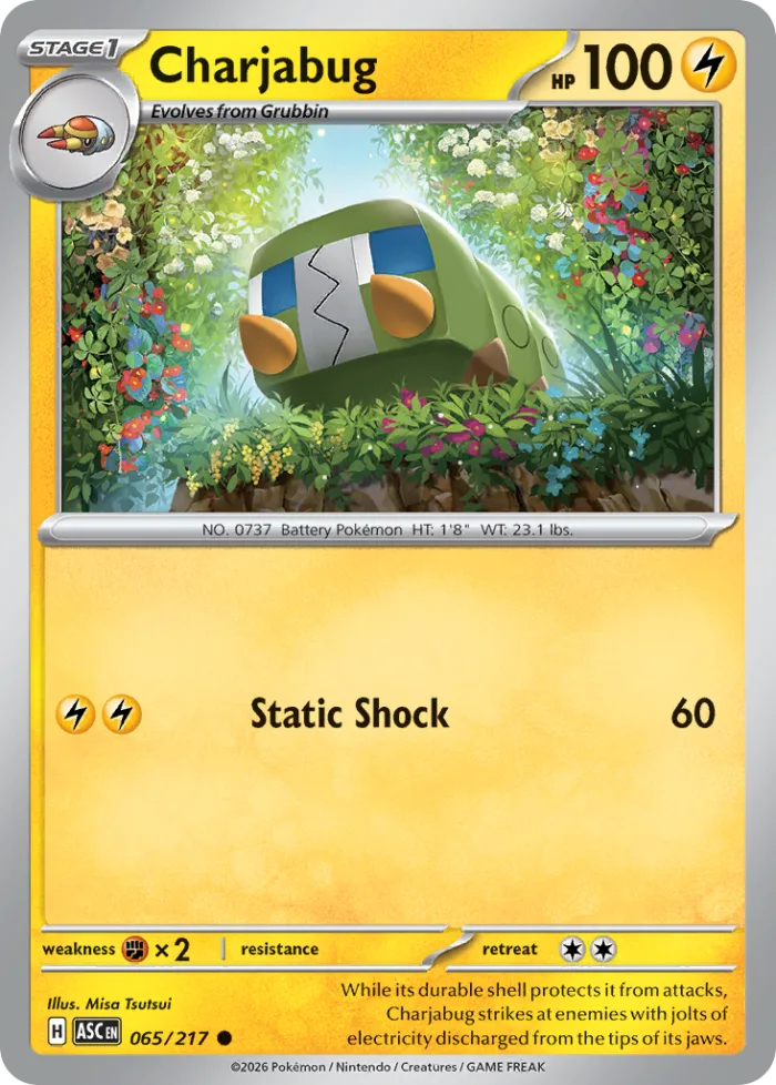 Charjabug #65 Ascended Heroes Pokemon card
