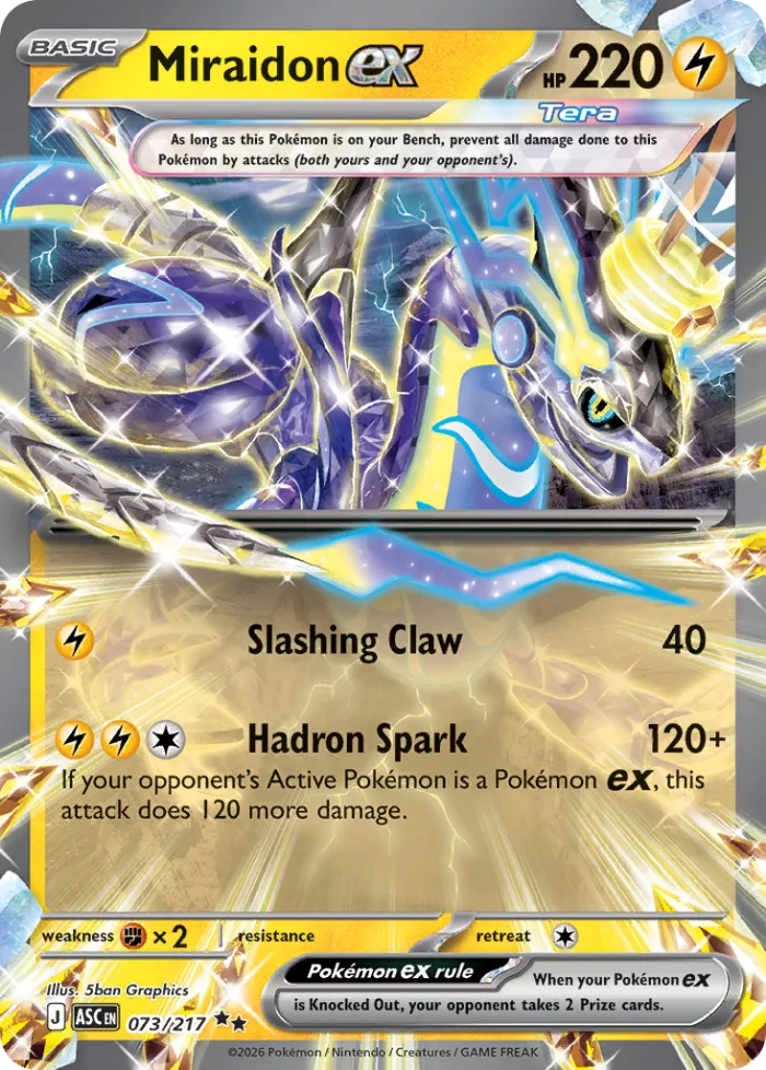 Miraidon ex #73 Ascended Heroes Pokemon card