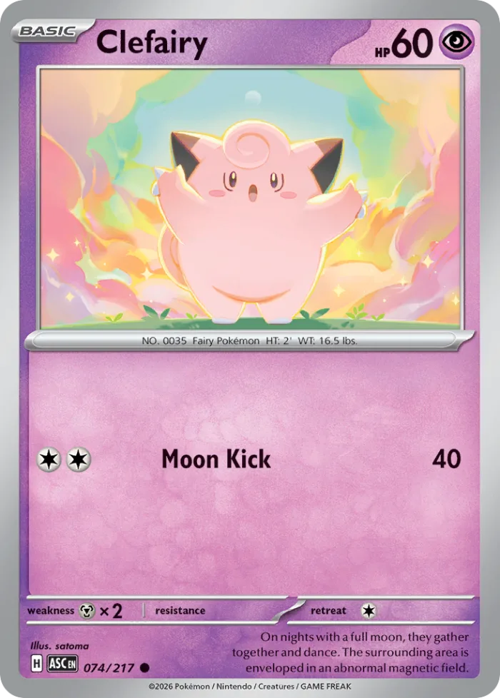 Clefairy #74 Ascended Heroes Pokemon card