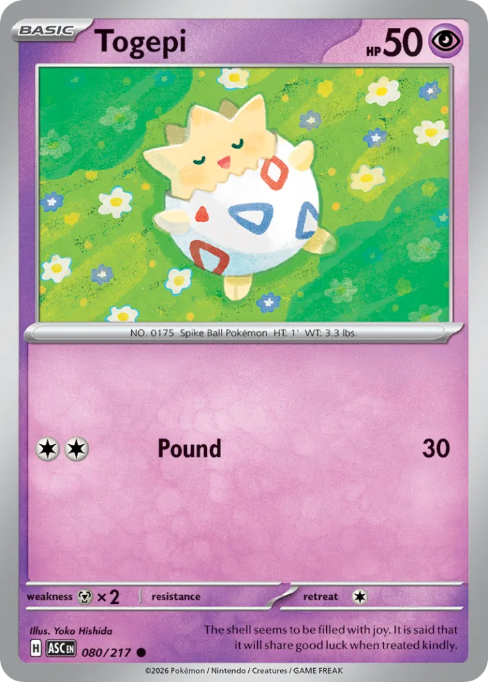 Togepi #80 Ascended Heroes Pokemon card