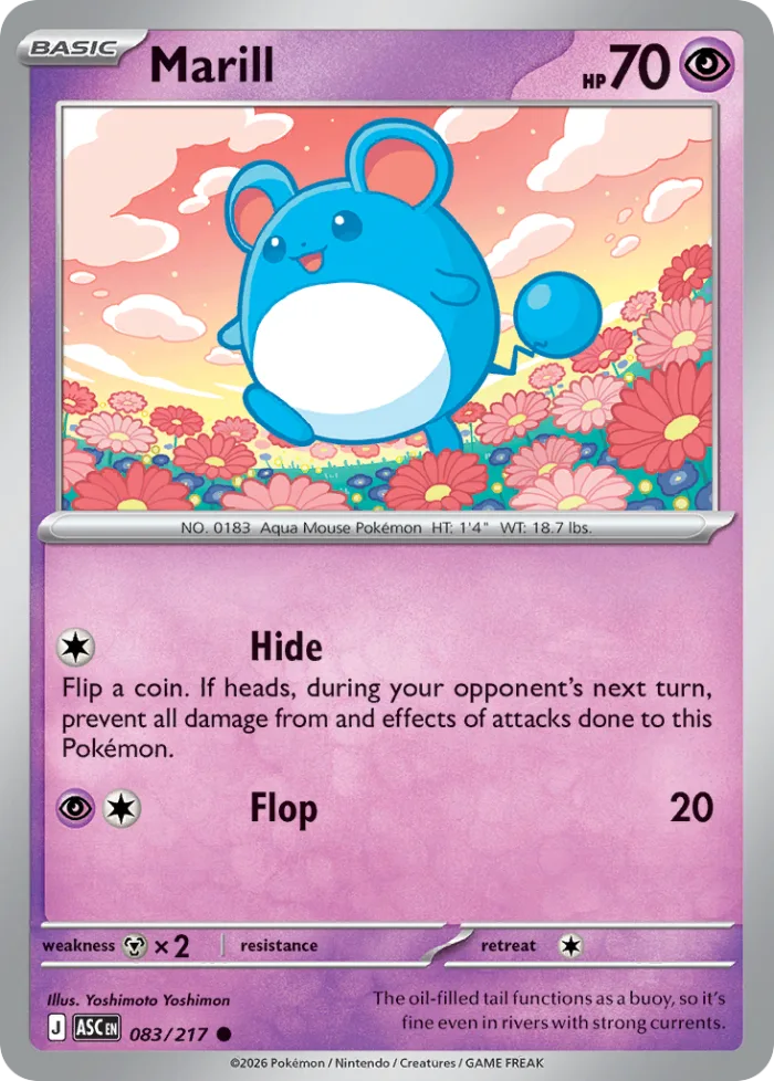Marill #83 Ascended Heroes Pokemon card