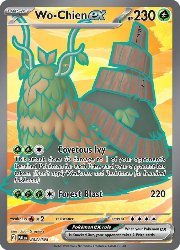 Wo-Chien ex #232 Paldea Evolved Pokemon card
