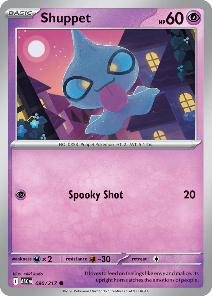Shuppet #90 Ascended Heroes Pokemon card
