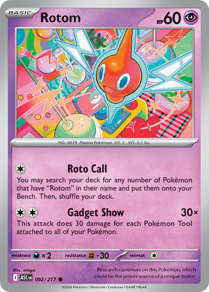 Rotom #92 Ascended Heroes Pokemon card