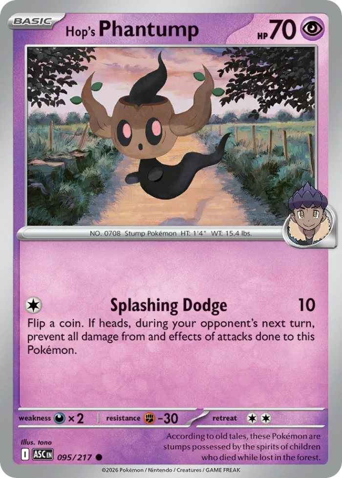 Hop's Phantump #95 Ascended Heroes Pokemon card