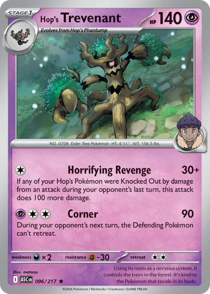Hop's Trevenant #96 Ascended Heroes Pokemon card