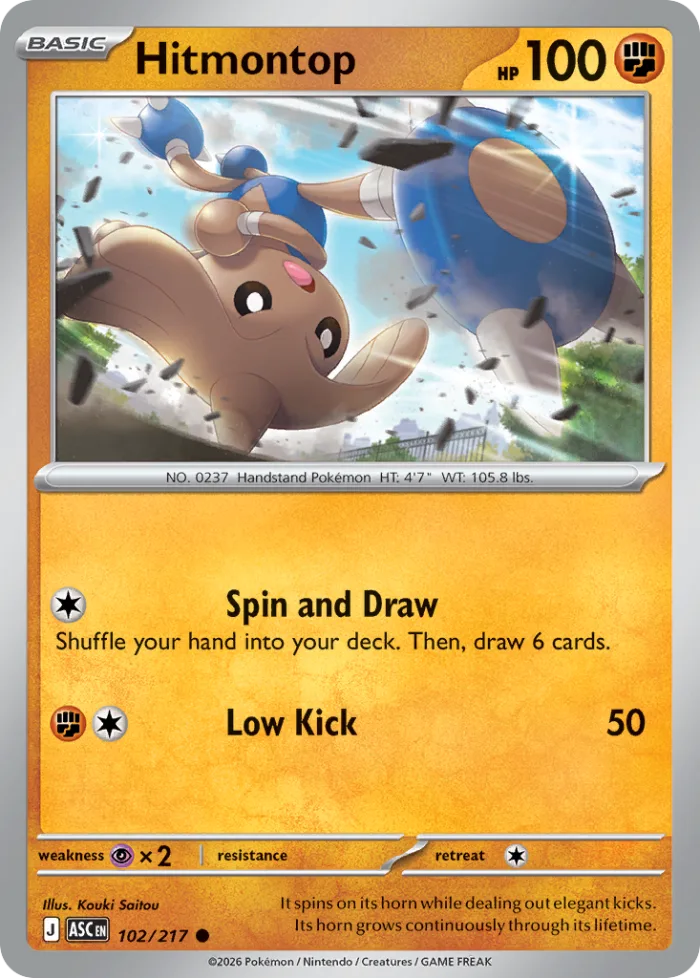 Hitmontop #102 Ascended Heroes Pokemon card