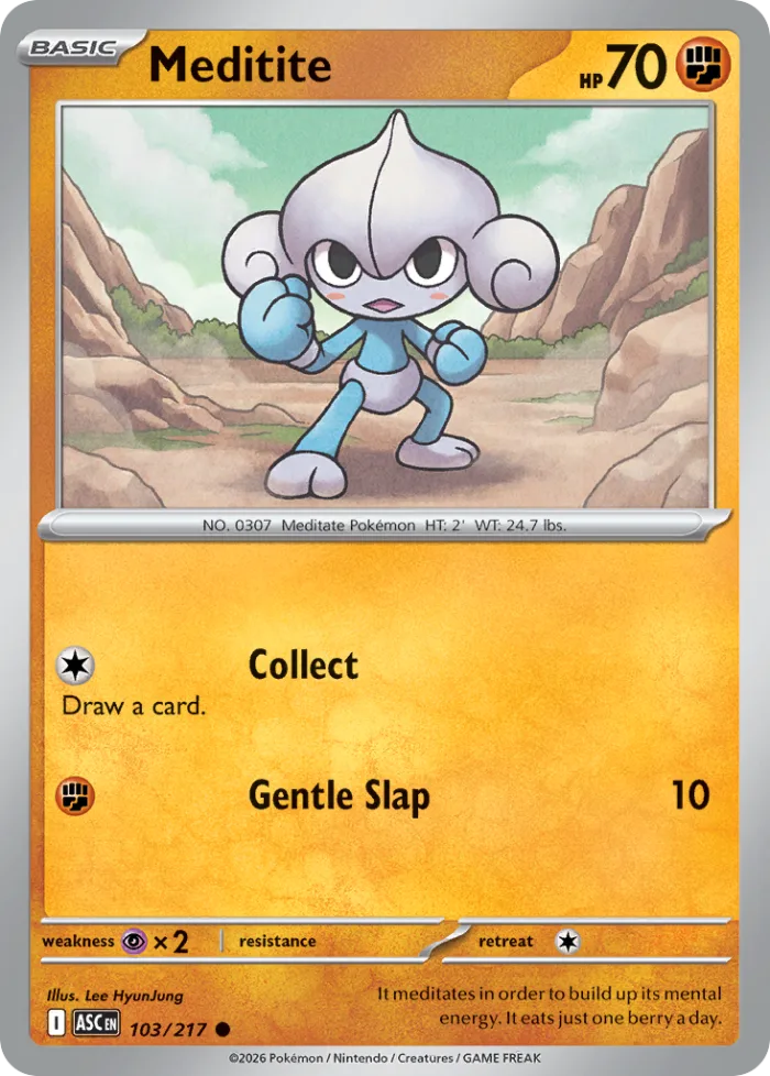 Meditite #103 Ascended Heroes Pokemon card