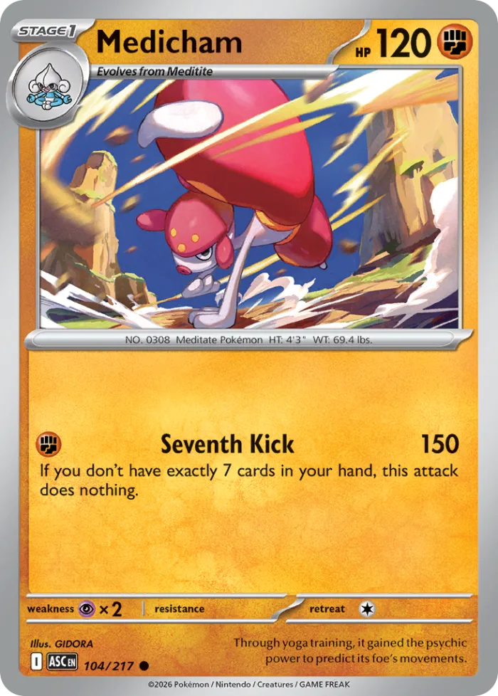 Medicham #104 Ascended Heroes Pokemon card