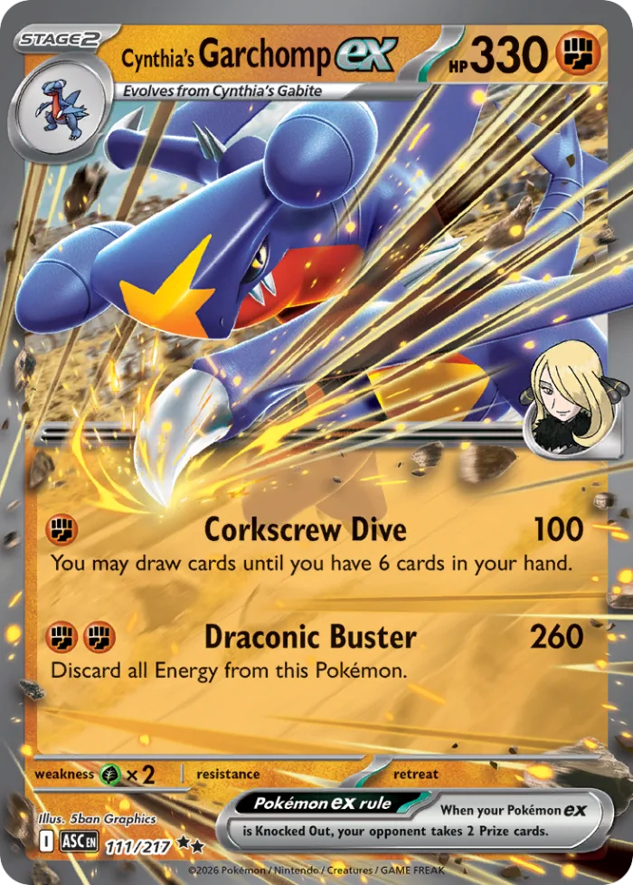 Cynthia's Garchomp ex #111 Ascended Heroes Pokemon card