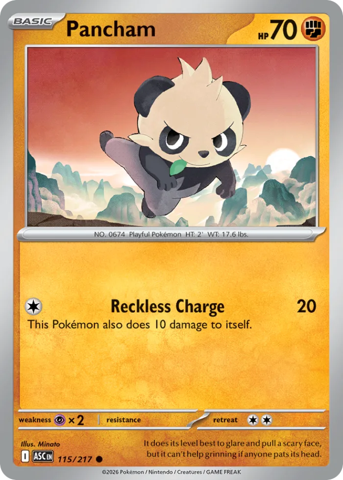 Pancham #115 Ascended Heroes Pokemon card