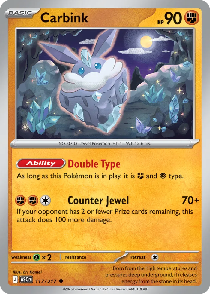 Carbink #117 Ascended Heroes Pokemon card