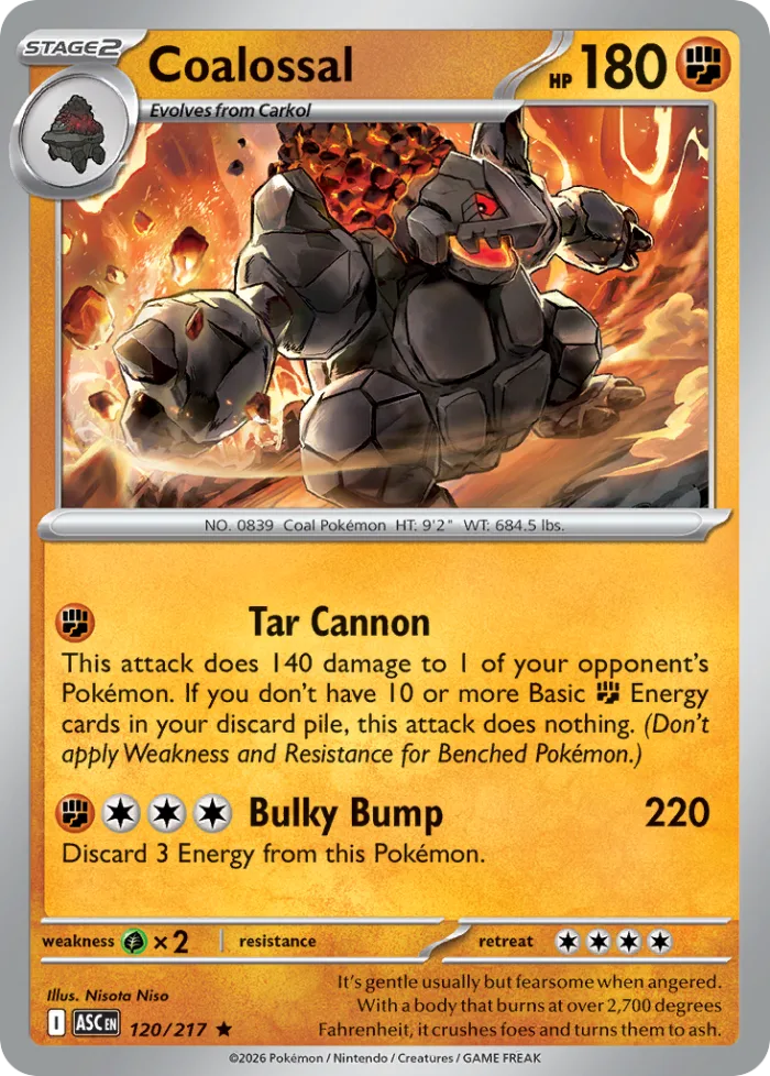 Coalossal #120 Ascended Heroes Pokemon card