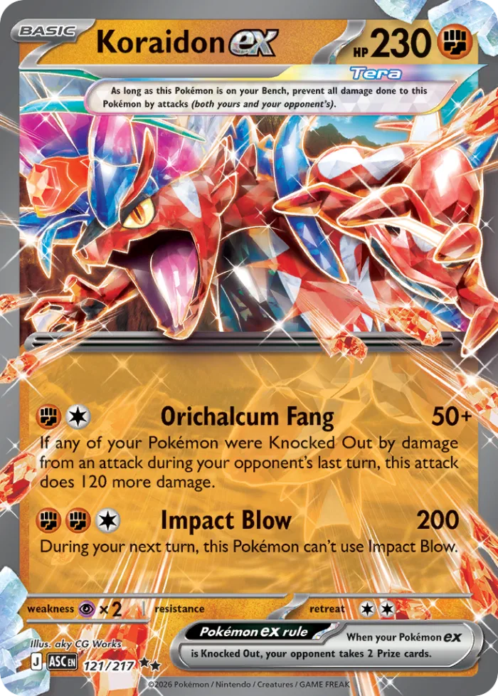 Koraidon ex #121 Ascended Heroes Pokemon card
