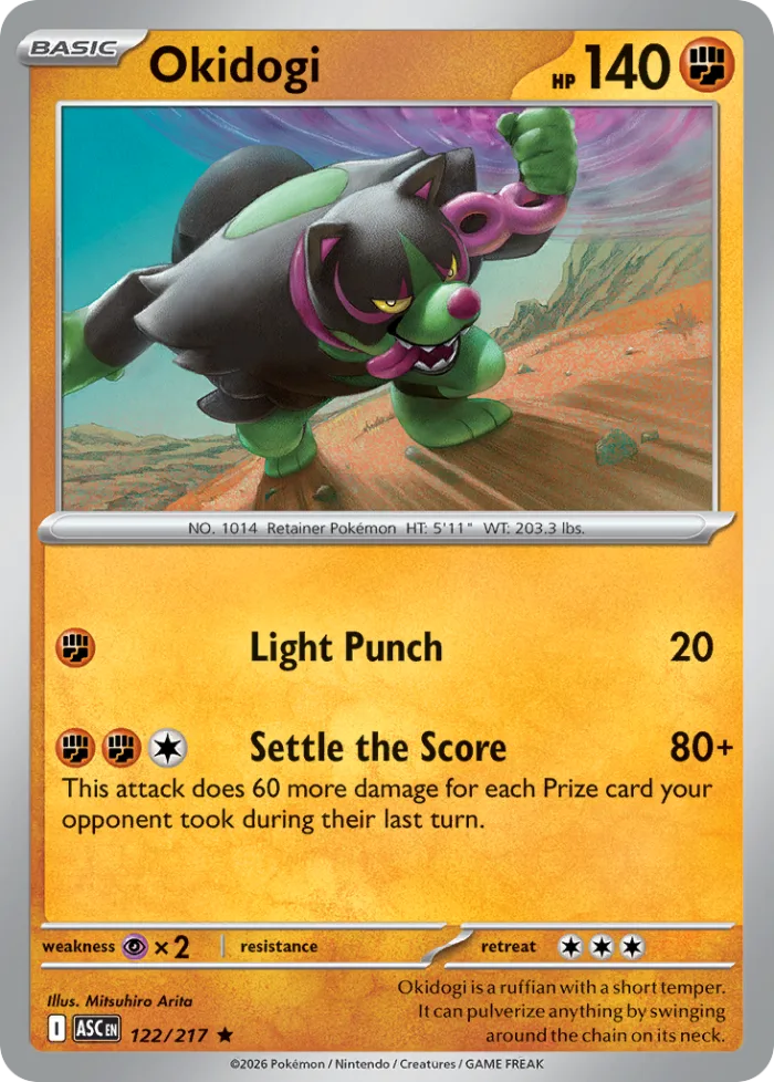 Okidogi #122 Ascended Heroes Pokemon card