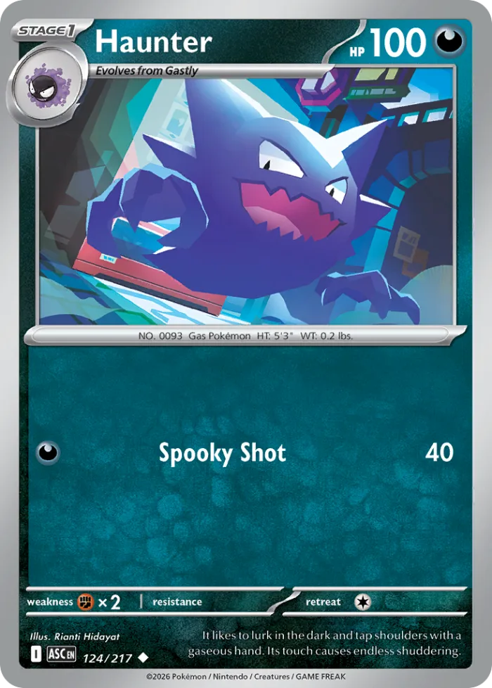 Haunter #124 Ascended Heroes Pokemon card