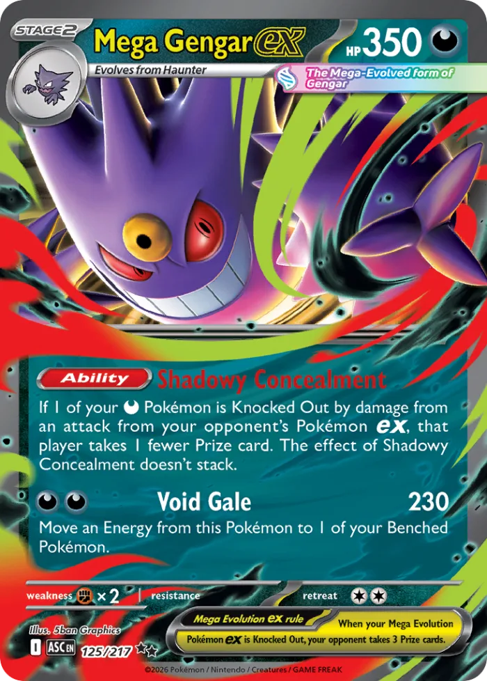 Mega Gengar ex #125 Ascended Heroes Pokemon card
