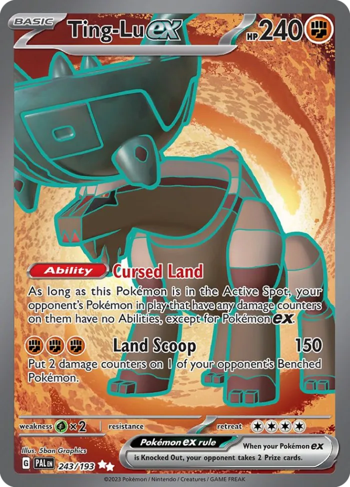 Ting-Lu ex #243 Paldea Evolved Pokemon card