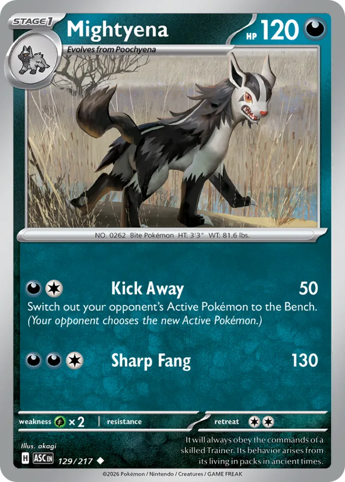 Mightyena #129 Ascended Heroes Pokemon card