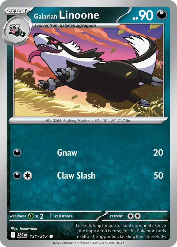 Galarian Linoone #131 Ascended Heroes Pokemon card