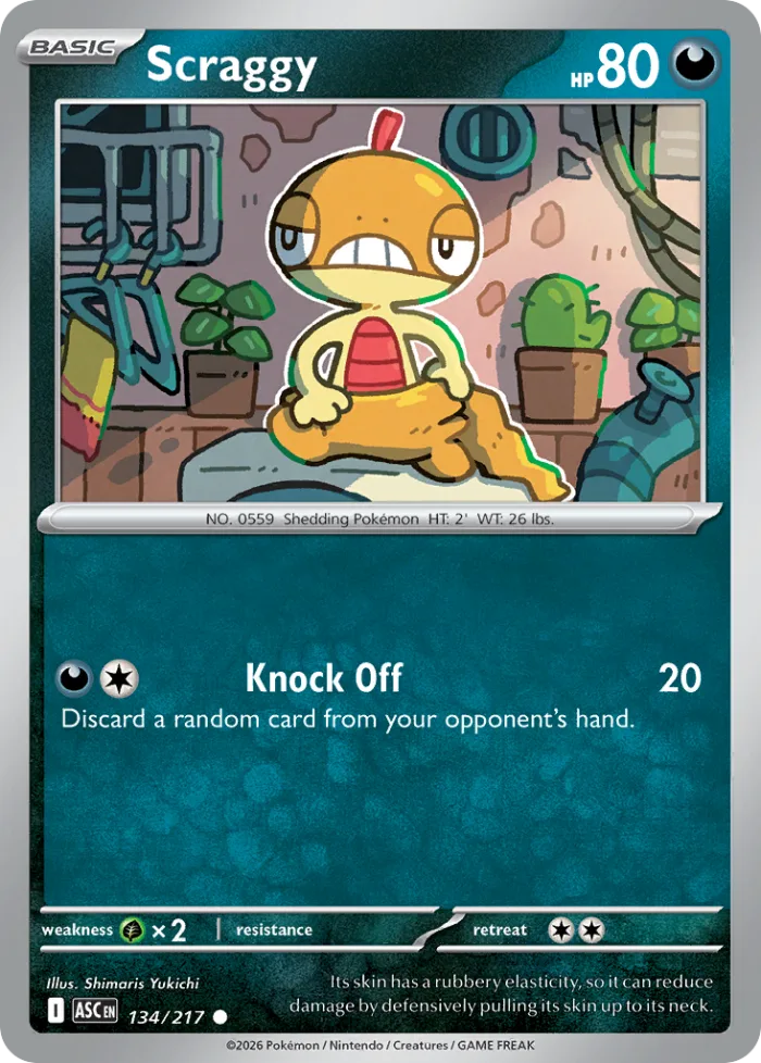Scraggy #134 Ascended Heroes Pokemon card