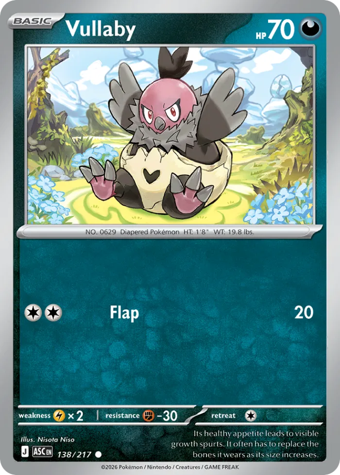 Vullaby #138 Ascended Heroes Pokemon card