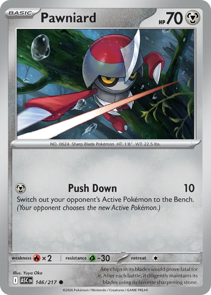 Pawniard #146 Ascended Heroes Pokemon card