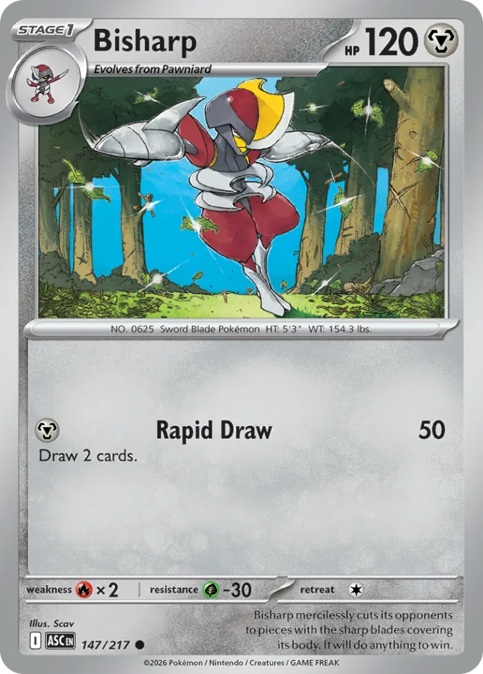 Bisharp #147 Ascended Heroes Pokemon card