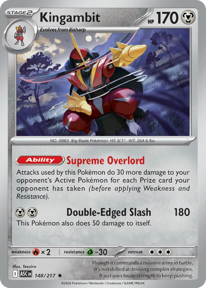 Kingambit #148 Ascended Heroes Pokemon card