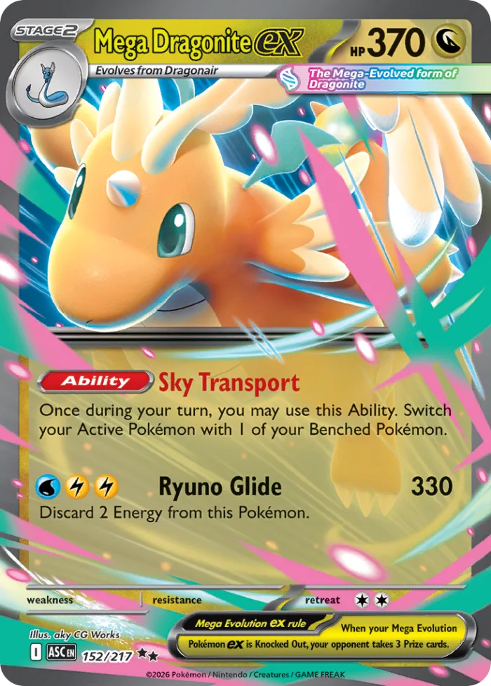 Mega Dragonite ex #152 Ascended Heroes Pokemon card