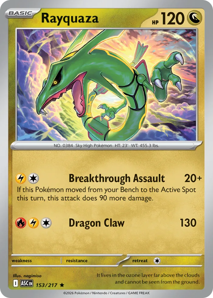 Rayquaza #153 Ascended Heroes Pokemon card