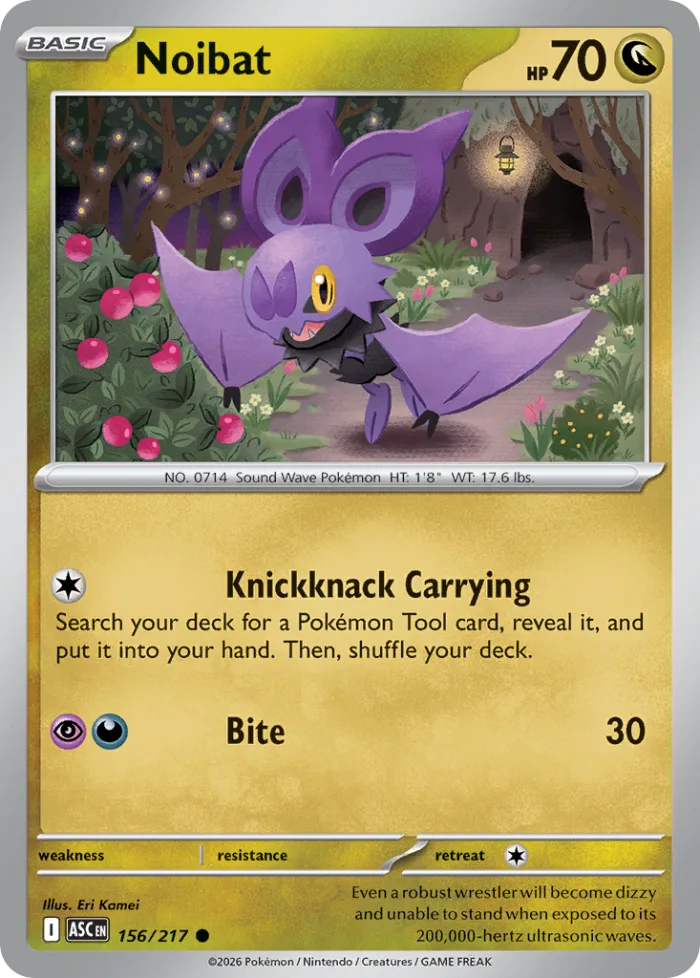 Noibat #156 Ascended Heroes Pokemon card