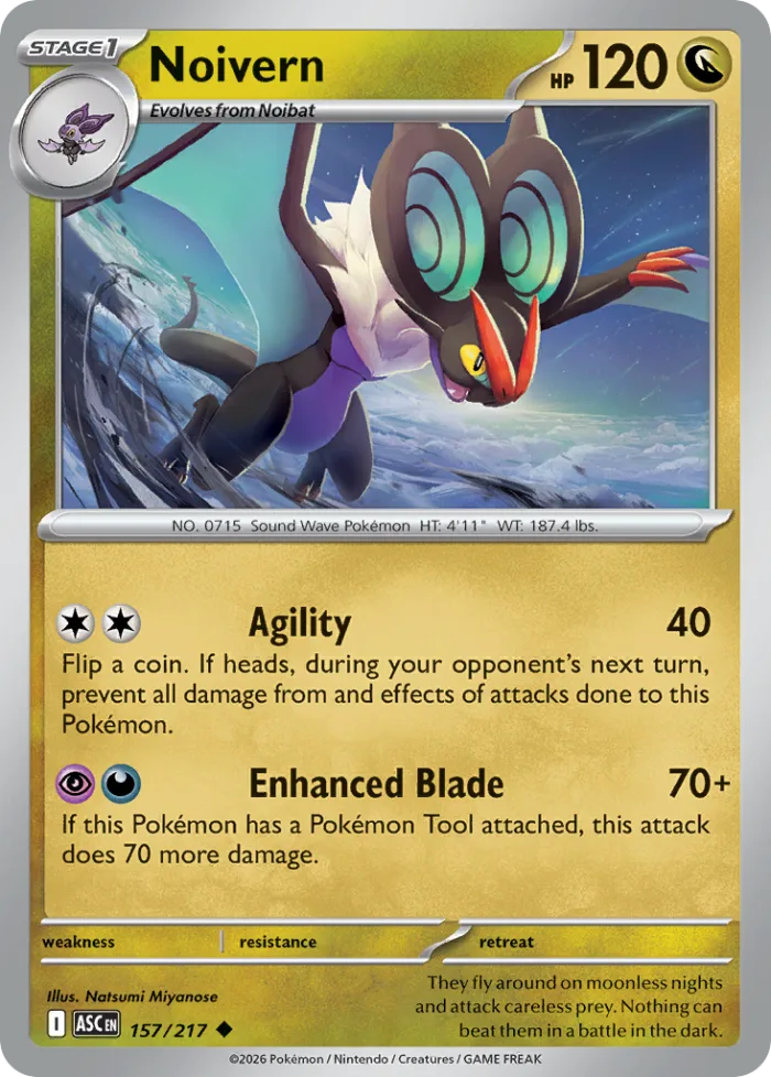 Noivern #157 Ascended Heroes Pokemon card