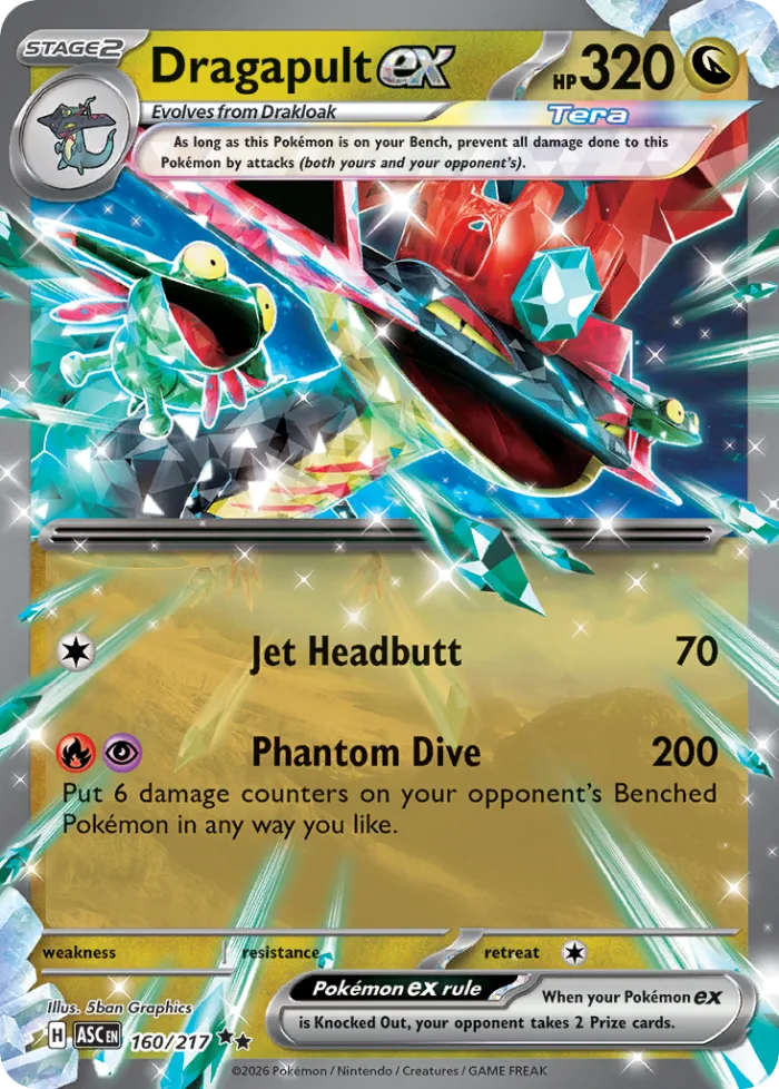 Dragapult ex #160 Ascended Heroes Pokemon card