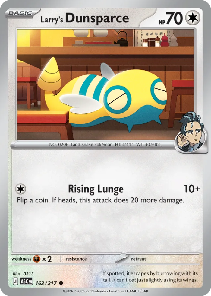 Larry's Dunsparce #163 Ascended Heroes Pokemon card