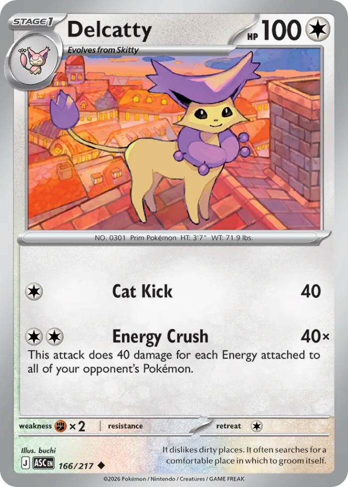 Delcatty #166 Ascended Heroes Pokemon card