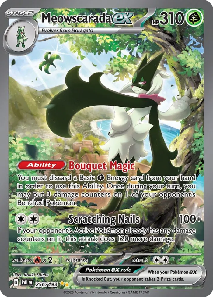Meowscarada ex #256 Paldea Evolved Pokemon card