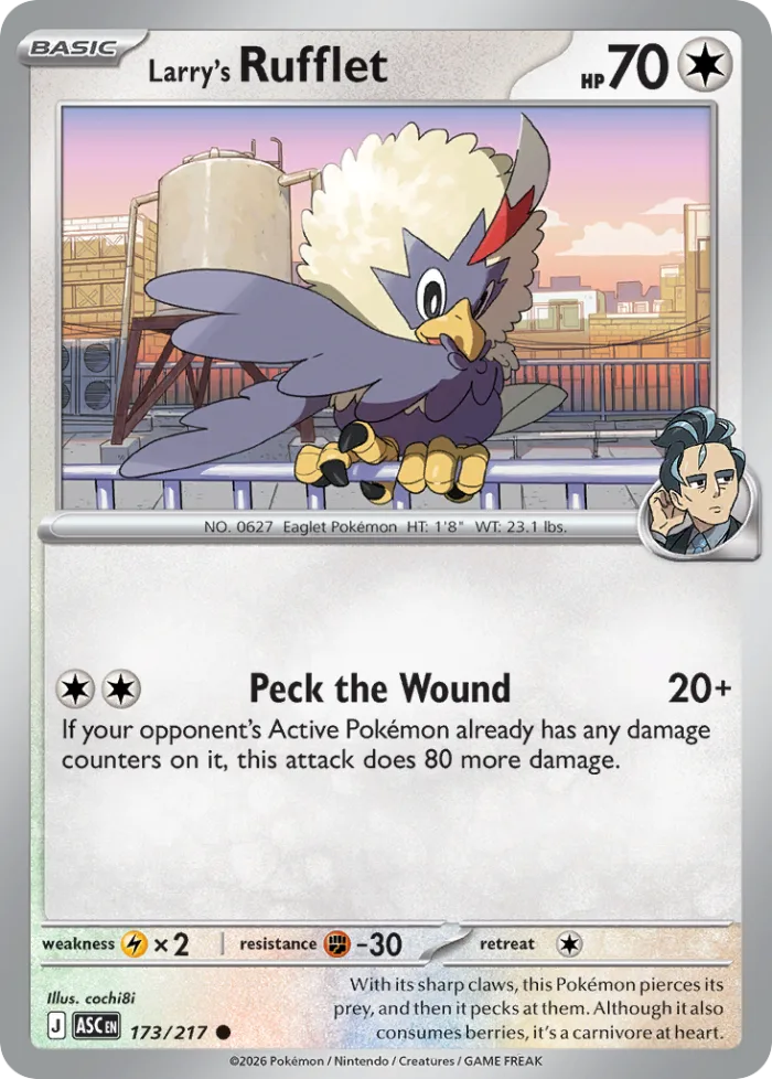 Larry's Rufflet #173 Ascended Heroes Pokemon card