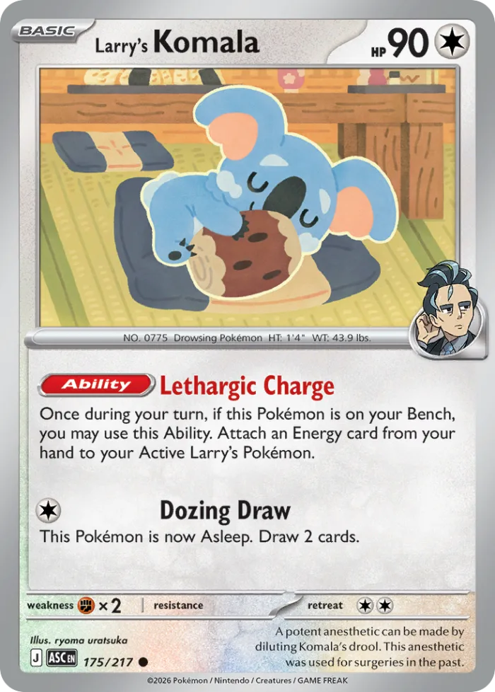 Larry's Komala #175 Ascended Heroes Pokemon card