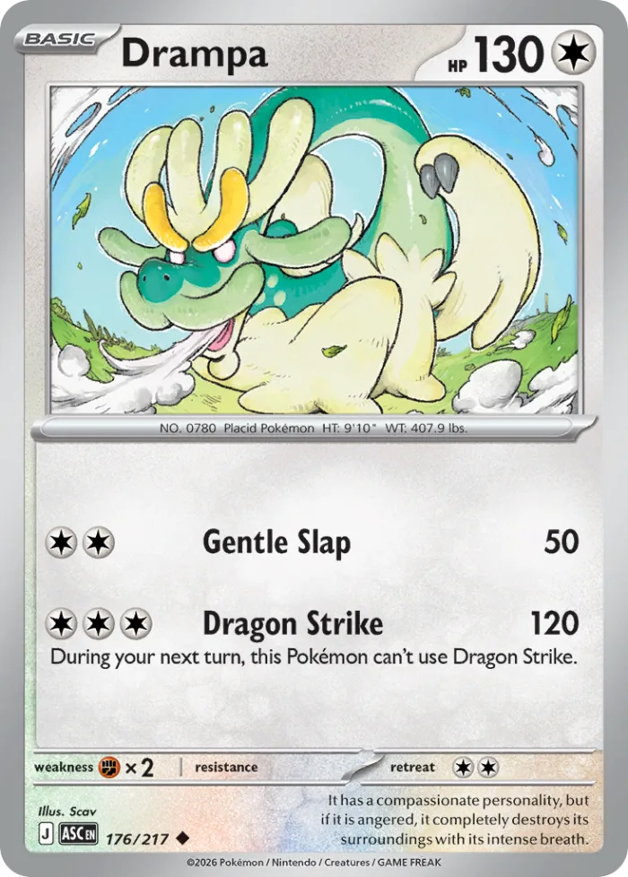 Drampa #176 Ascended Heroes Pokemon card