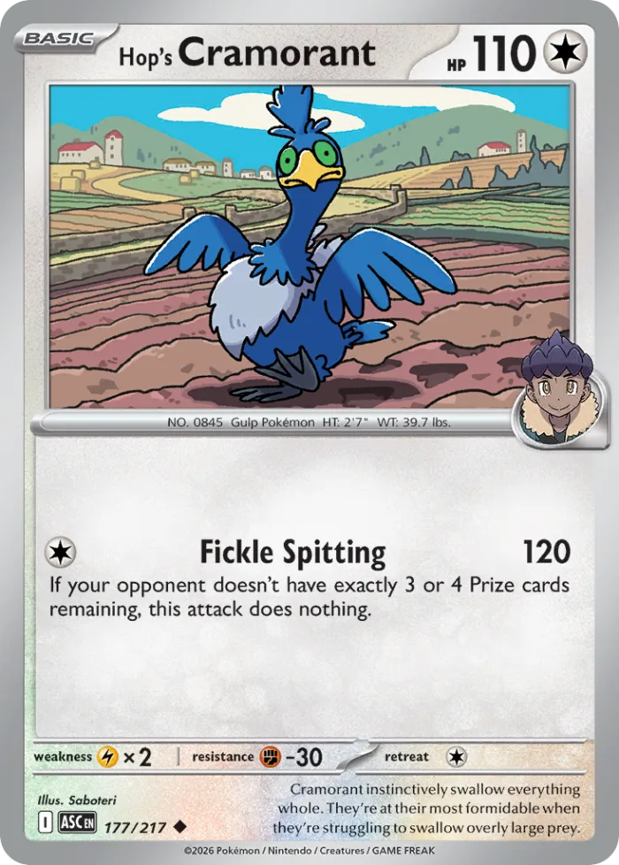 Hop's Cramorant #177 Ascended Heroes Pokemon card