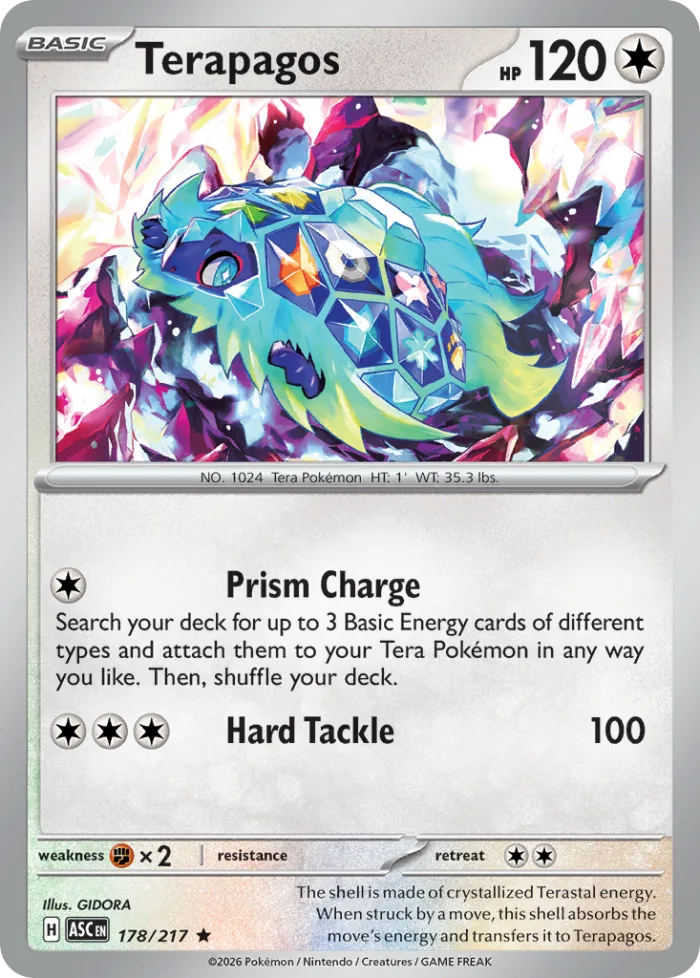 Terapagos #178 Ascended Heroes Pokemon card