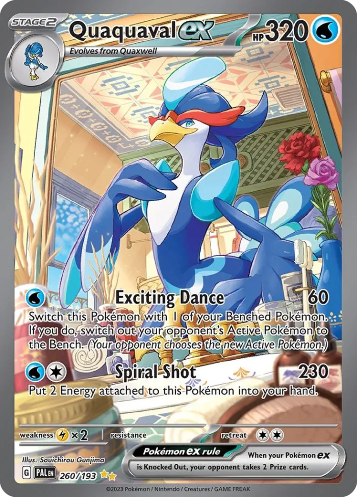 Quaquaval ex #260 Paldea Evolved Pokemon card