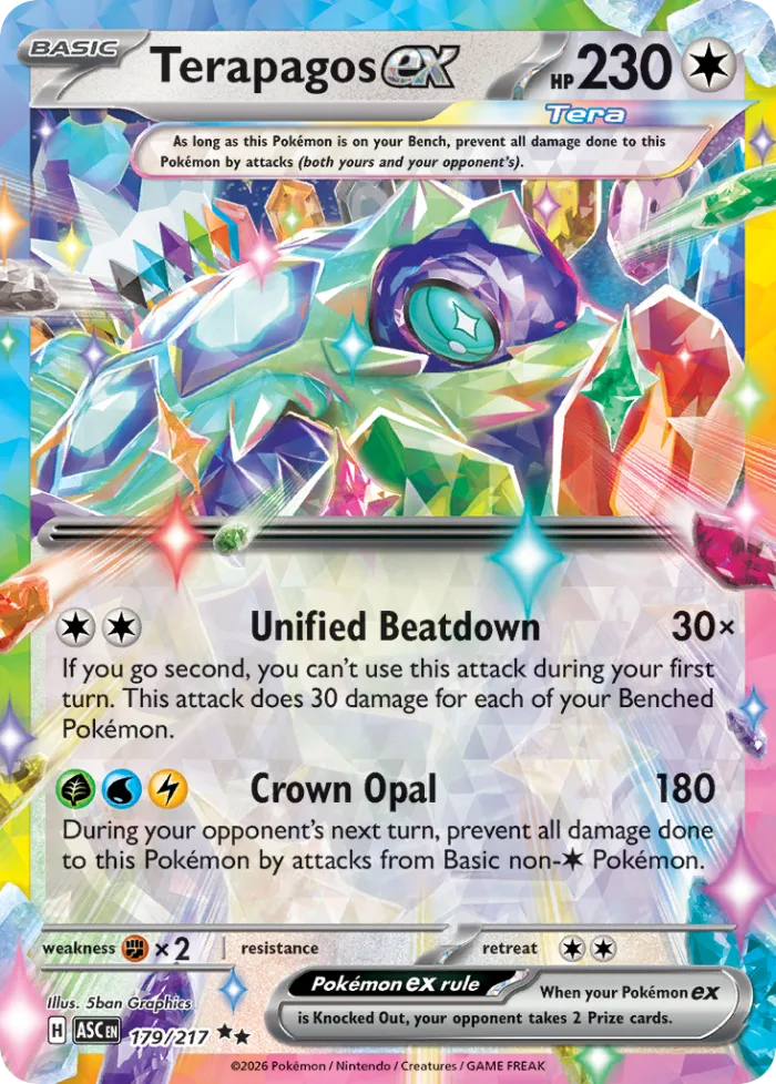 Terapagos ex #179 Ascended Heroes Pokemon card