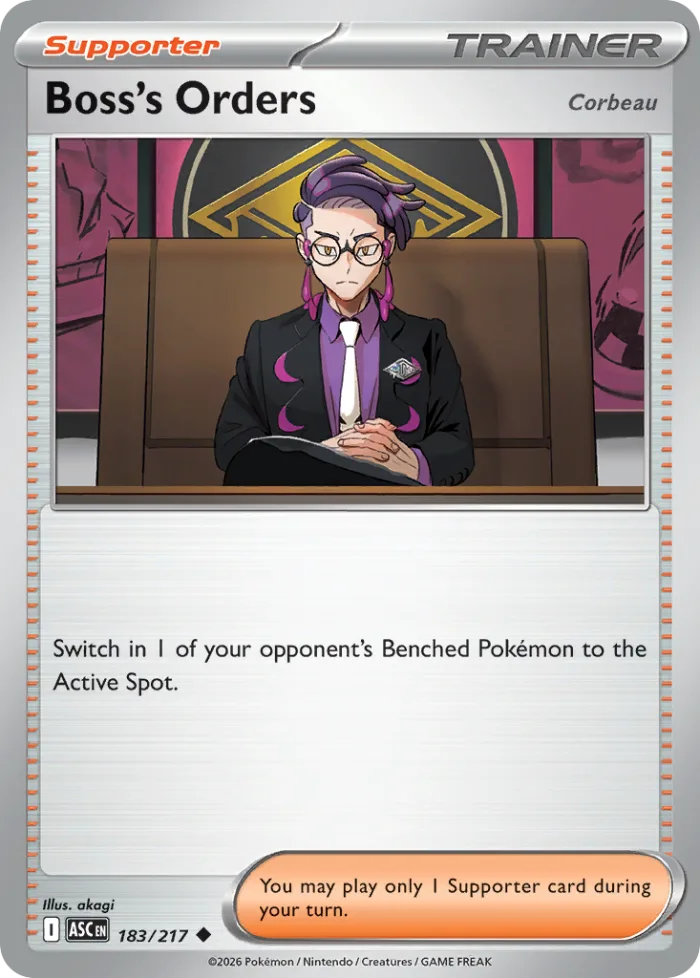 Boss's Orders #183 Ascended Heroes Pokemon card