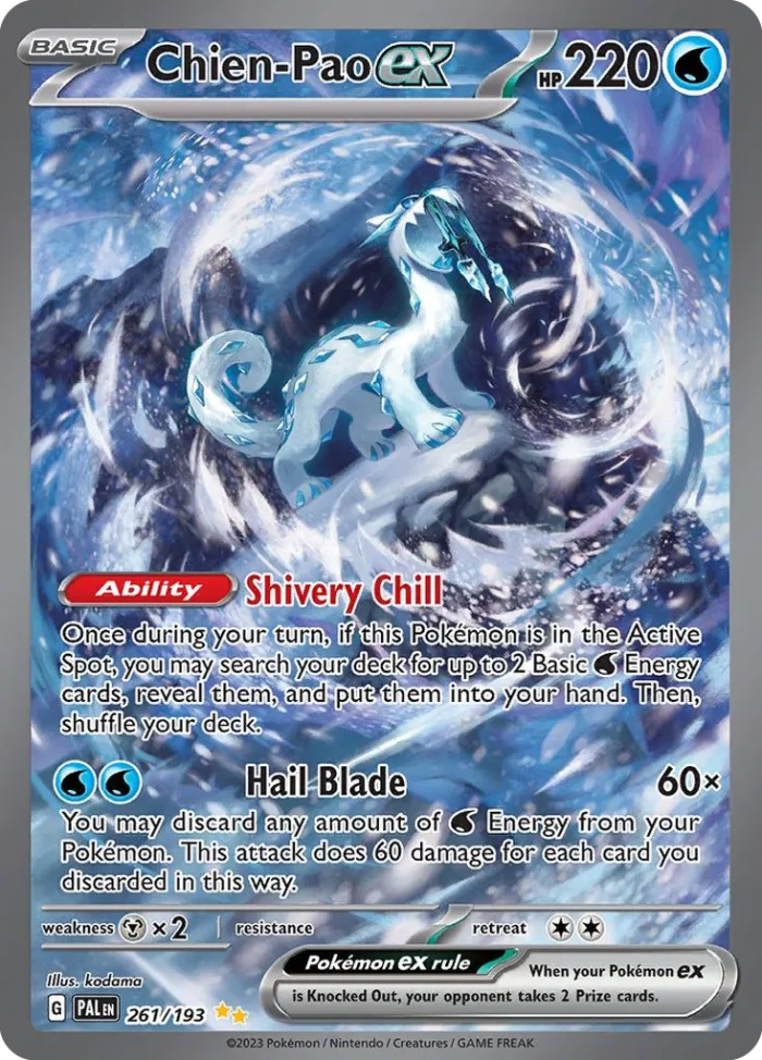 Chien-Pao ex #261 Paldea Evolved Pokemon card