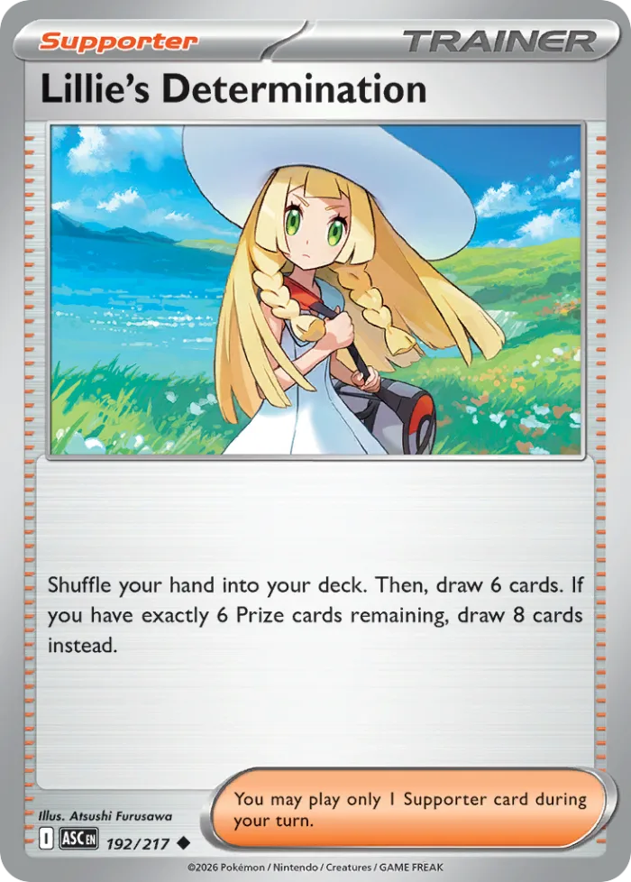 Lillie's Determination #192 Ascended Heroes Pokemon card