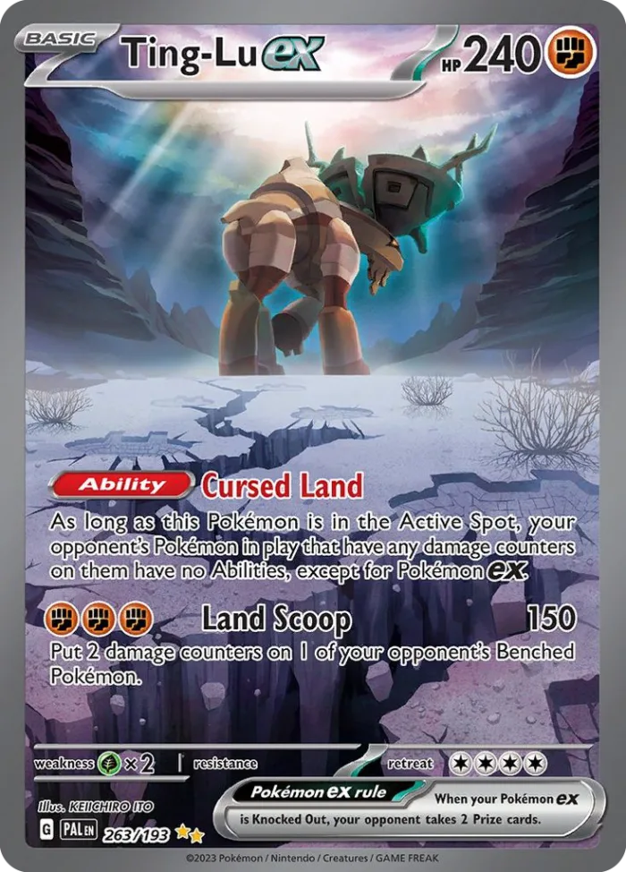 Ting-Lu ex #263 Paldea Evolved Pokemon card