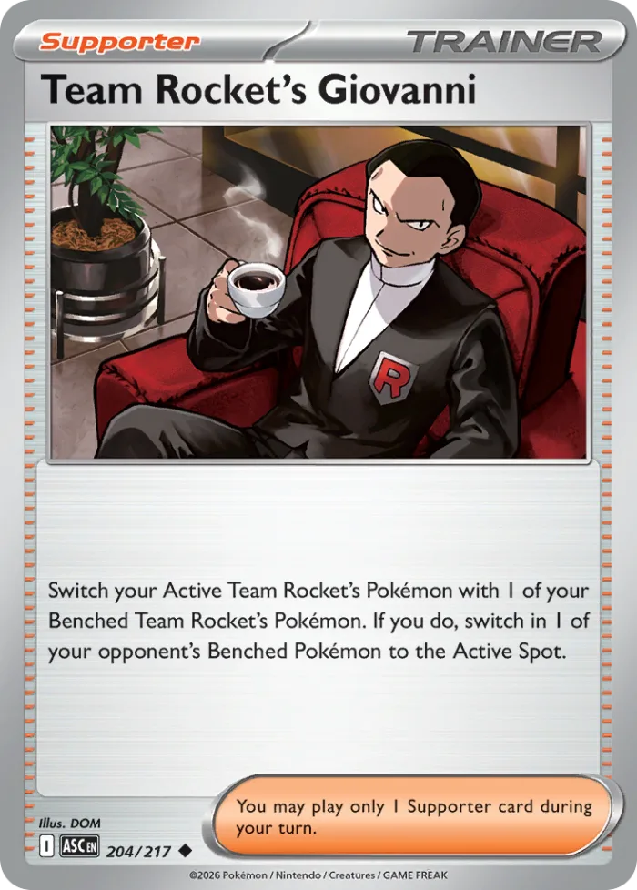 Team Rocket's Giovanni #204 Ascended Heroes Pokemon card