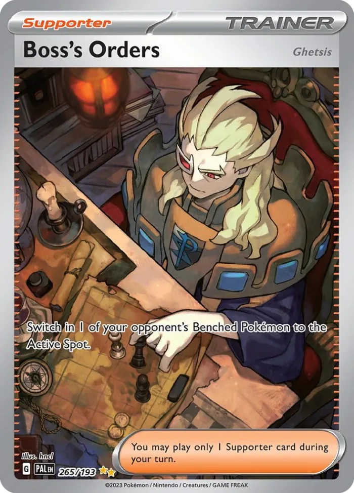 Boss's Orders (Ghetsis) #265 Paldea Evolved Pokemon card